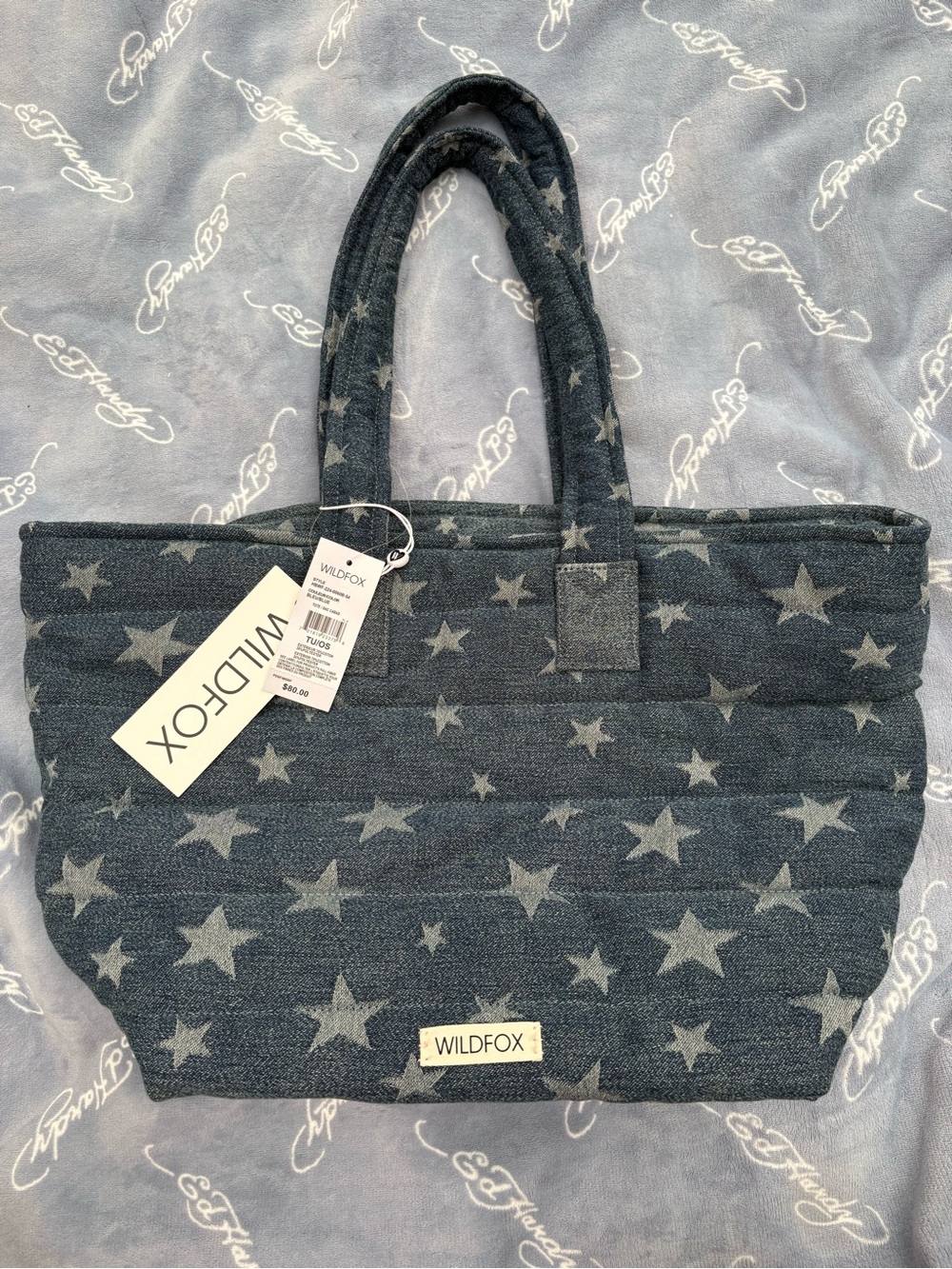 Wildfox Blue Star Quilted Tote